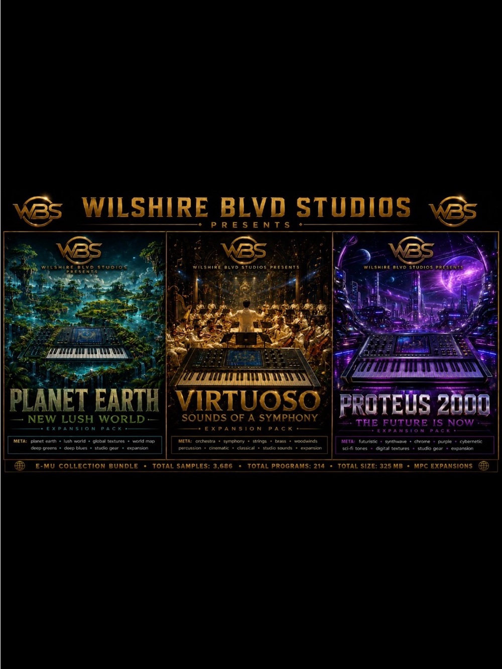 Akai MPC Expansions Planet Earth Virtuoso Proteus 2000 214 Programs 3686 Samples
